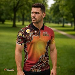 Australia Indigenous NAIDOC Week 2026 Zipper Polo Shirt 50 Years Of Deadly LT05