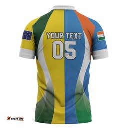 Custom India Vs Australia Cricket Zipper Polo Shirt Final Matchup LT05