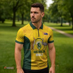Custom Bowls Australia Zipper Polo Shirt Marble National Color LT14