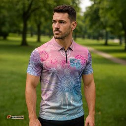 Australia NAIDOC Week 2026 50 Years Deadly Zipper Polo Shirt Celestial Glows LT7