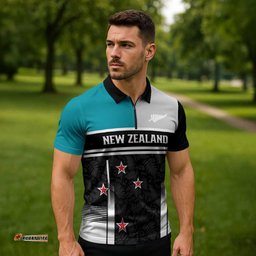 Custom NZ Cricket Pride Zipper Polo Shirt Silver Fern Fan Supporter Apparel LT9