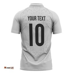 Custom New Zealand Football Zipper Polo Shirt The Whites-Sporty T90 Style LT03