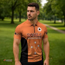 Australian Northern Territory Lawn Bowls Custom Zipper Polo Shirt Aussie Minimalist Style LT9