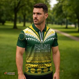 Cook Islands Rugby Custom Zipper Polo Shirt Kuki Avaiki LT7