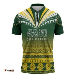 Cook Islands Rugby Custom Zipper Polo Shirt Kuki Avaiki LT7