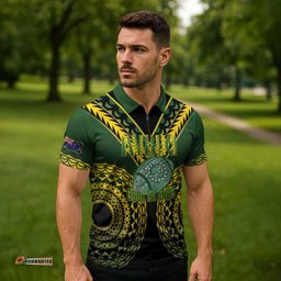 Custom Avaiki Cook Islands Rugby Zipper Polo Shirt Kuki Airani Tatau Black LT14