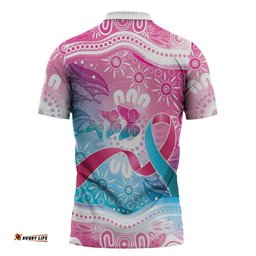 Australia Hereditary Cancer Awareness Zipper Polo Shirt Never Give Up LT05