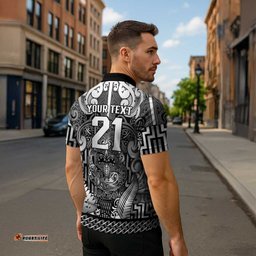 Custom New Zealand Taiaha Maori Zipper Polo Shirt Kiwikiwi Minimalist Silver Fern Tukutuku Motif LT9