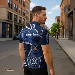 Geelong Cats NAIDOC Week 2026 Personalised Zipper Polo Shirt 50 Years of Deadly Aboriginal Art LT14