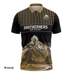 Custom Oceania Football NZ South Island Zipper Polo Shirt Minimal Mount Cook Silhouette LT9