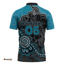 Custom Power Football Zipper Polo Shirt Aboriginal Dot Art Pattern DT05