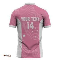 Custom Bowls Australia Breast Cancer Zipper Polo Shirt Pink Ribbon Aussie Map With Kangaroo Emu LT14
