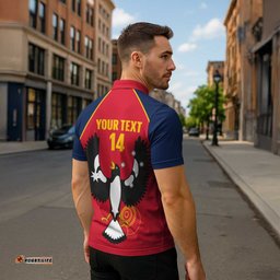 Custom South Australia Bowls Zipper Polo Shirt Go Champions SA Piping Shrike LT14