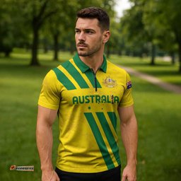 Custom Soccer 2026 Australia Zipper Polo Shirt Socceroos Go Glory LT01
