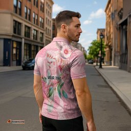 Personalized Pink Galah Fight for Hope and Healing Zipper Polo Shirt Australias Breast Cancer Awareness LT9
