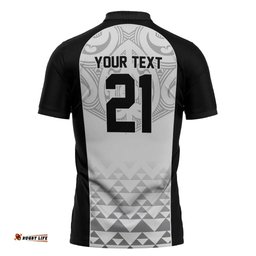 World Football 2026 New Zealand Custom Zipper Polo Shirt All White Fern Maori Tribal LT9