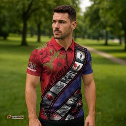Personalised ANZAC Spirit 1915-2026 Filmstrip Tribute Zipper Polo Shirt Lest We Forget 25 April LT9