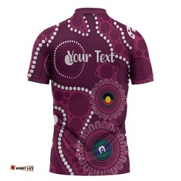 Sea Eagles NAIDOC Week 2026 Personalised Zipper Polo Shirt 50 Years of Deadly Aboriginal Art LT14