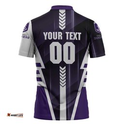 Personalized Fremantle Dockers Zipper Polo Shirt Modern Geometric Sports Graphic Style TS04