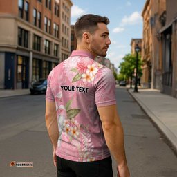 Personalised Galah Cockatoo Fighting in Pink Zipper Polo Shirt Australian Breast Cancer Spirit LT9