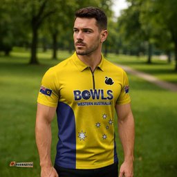 Western Australia Lawn Bowls Custom Zipper Polo Shirt Aussie Minimalist Style LT9