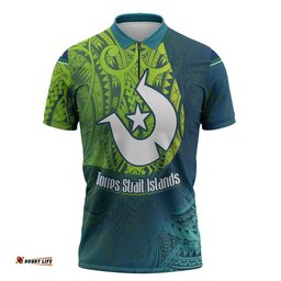 Torres Strait Islands Zipper Polo Shirt Vibrant Polynesian Tribal Pattern Art TS04