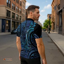 New Zealand Hammerhead Shark Zipper Polo Shirt Maori Haehae Mangopare Galaxy LT14