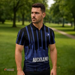 New Zealand Auckland Football Custom Zipper Polo Shirt Go City of Sails Est 2025 LT14