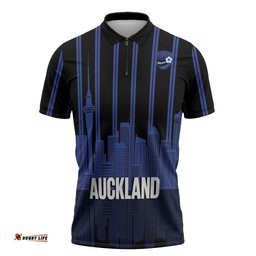 New Zealand Auckland Football Custom Zipper Polo Shirt Go City of Sails Est 2025 LT14