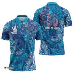 NAIDOC Week 2026 Zipper Polo Shirt Turtle Dream On The Waves DT05