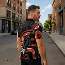 Indigenous Platypus Australia Zipper Polo Shirt Australian Aboriginal Art Proud LT14