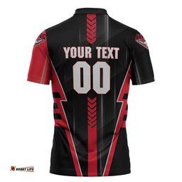 Personalized Essendon Bombers Zipper Polo Shirt Modern Geometric Sports Graphic Style TS04