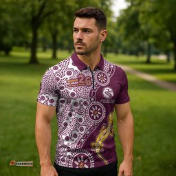 Manly Warringah Sea Eagles NAIDOC Week 2026 Zipper Polo Shirt Aboriginal Lizard Dot Painting - 50 Years of Deadly TS04