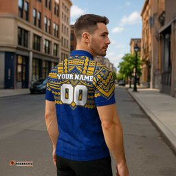 Personalized West Coast Eagles Zipper Polo Shirt Polynesian Tribal Pattern Heritage Football TS04