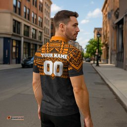 Personalized GWS Giants Zipper Polo Shirt Polynesian Tribal Pattern Heritage Football TS04