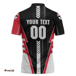 Personalized St Kilda Saints Zipper Polo Shirt Modern Geometric Sports Graphic Style TS04