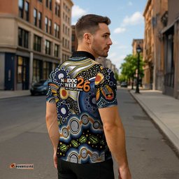 NAIDOC Deadly 50 Years Zipper Polo Shirt Aboriginal and Torres Strait Islander LT9