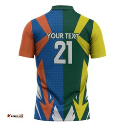 India vs Australia Custom Zipper Polo Shirt Blue vs Gold Cricket Heritage LT9