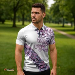 Mawhero Paua shell Kowhaiwhai Taniko Personalised Zipper Polo Shirt Taniwha Maori Tribal Style LT9