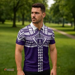 Personalized Fremantle Dockers Zipper Polo Shirt Polynesian Tribal Pattern Heritage Football TS04