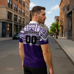 Personalized Fremantle Dockers Zipper Polo Shirt Polynesian Tribal Pattern Heritage Football TS04