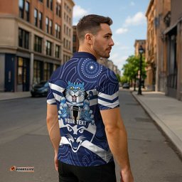 AFL Cats Football Personalised Zipper Polo Shirt Final Geelong Premiers Trophy Aboriginal LT14