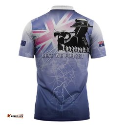 Australia ANZAC Day Zipper Polo Shirt Battle Of Passchendaele Remember Them LT05
