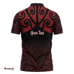 Personalised Keep Maori Wards New Zealand Zipper Polo Shirt Stronger Together Aotearoa Taniko LT14