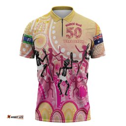 NAIDOC Week 2026 Indigenous Personalized Zipper Polo Shirt LT7