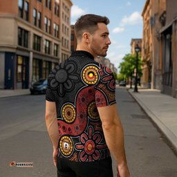 NAIDOC Week 2026 Zipper Polo Shirt 50 Years of Deadly Indigenous Pride LT18
