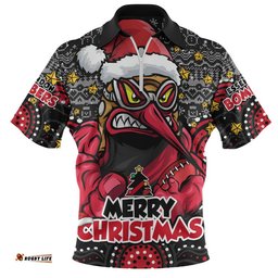 Essendon Zip Polo Shirt Ugly Christmas Knit Patterns Vintage Jersey