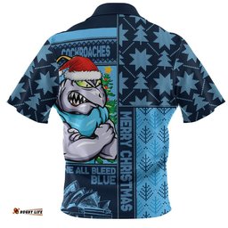 New South Wales Blues Zip Polo Shirt Winter Knit Magic Holiday Spirit