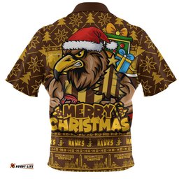 Hawthorn Zip Polo Shirt Festive Holiday Merry Christmas Vibe