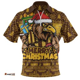 Hawthorn Zip Polo Shirt Festive Holiday Merry Christmas Vibe